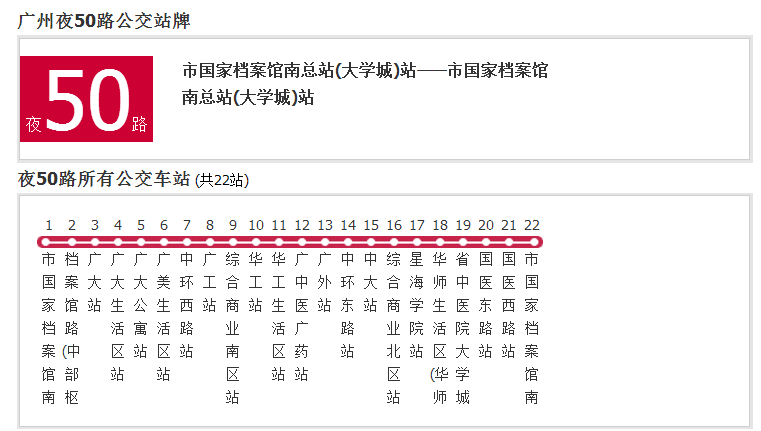 廣州公交夜50路