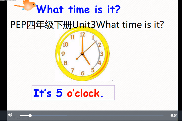 PEP四年級下冊Unit3What time is it?