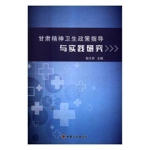 甘肅精神衛生政策指導與實踐研究