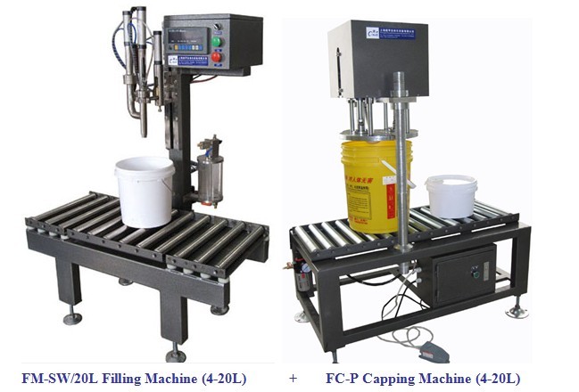 FM-SW/20L+FC-P/稱重灌裝機與壓蓋機
