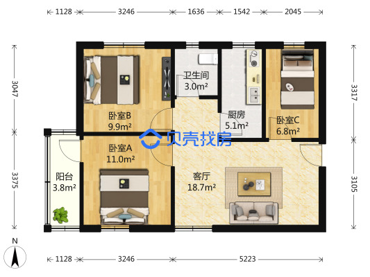 建材局宿舍戶型圖