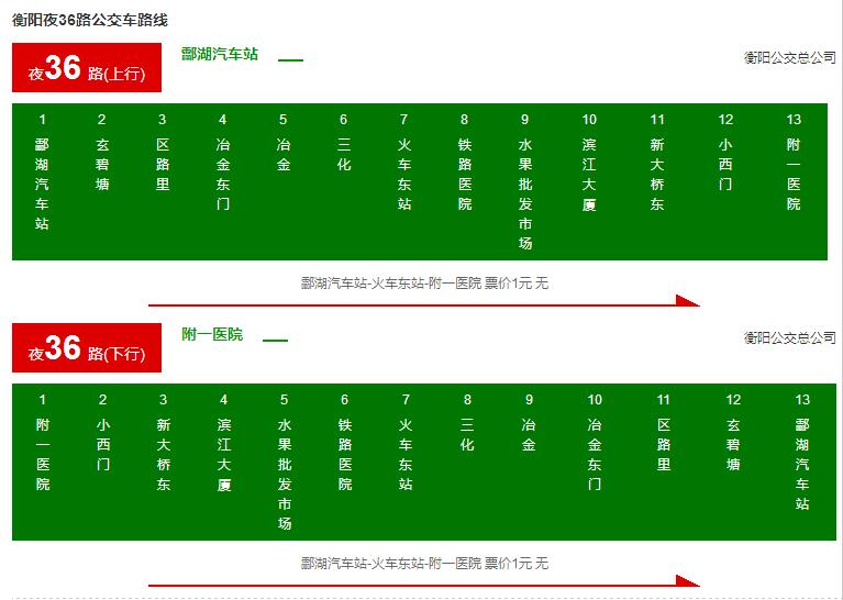 衡陽公交36路