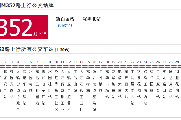 深圳公交M352路