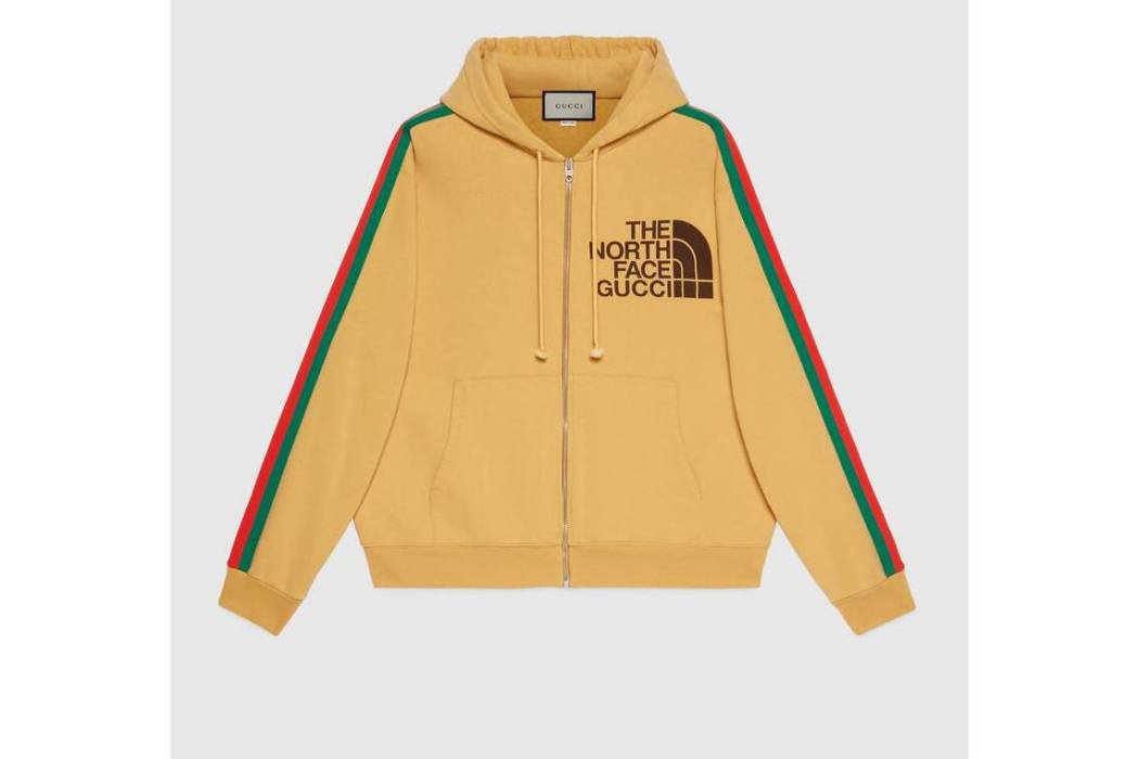 The North Face x Gucci聯名系列織帶印花棉質衛衣