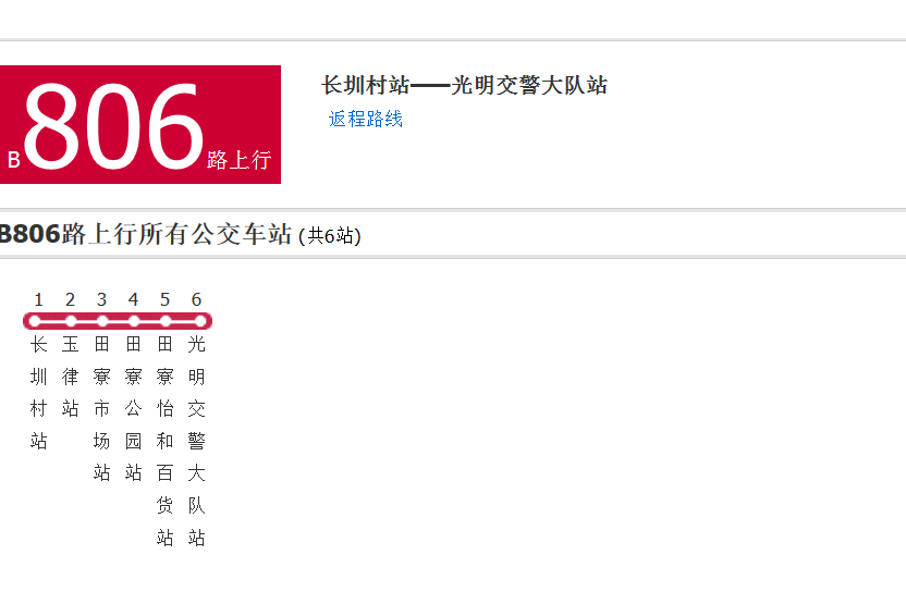 深圳公交B806路