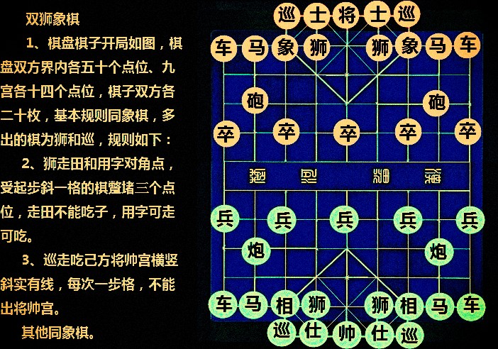 雙獅象棋 .