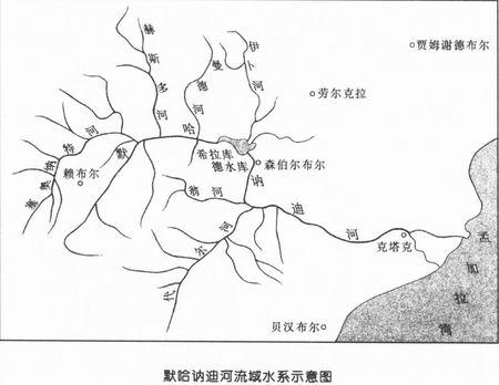 默哈訥迪河流域示意圖