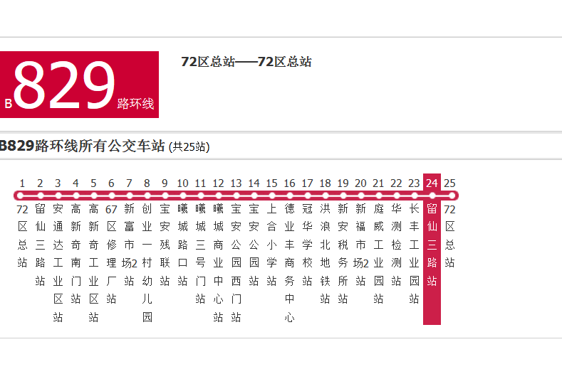 深圳公交B829路環線