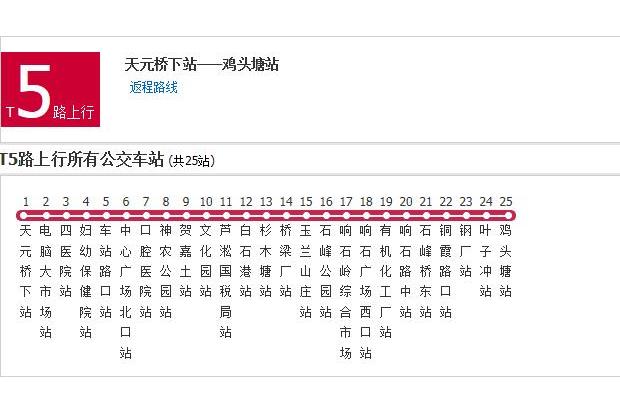 株洲公交T5路