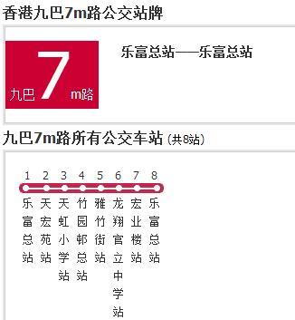 香港公交九巴7m路