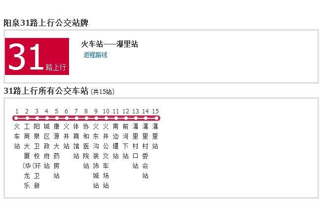 陽泉公交31路