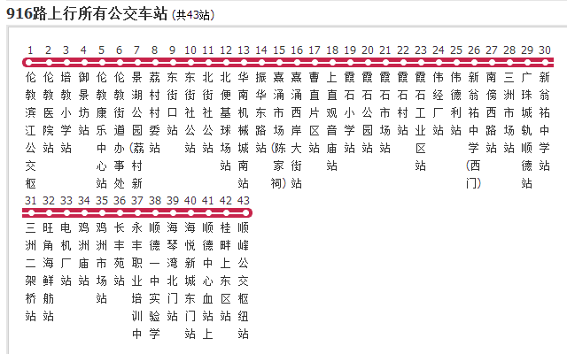 佛山公交916路