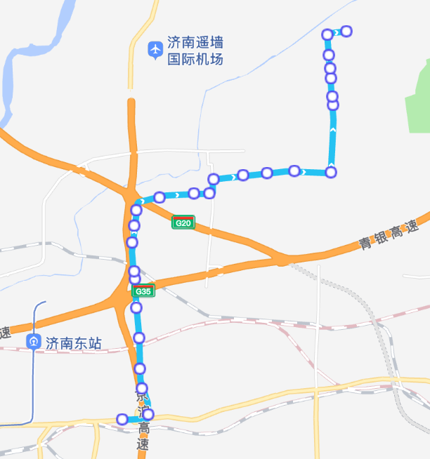 濟南公交B327路路線圖