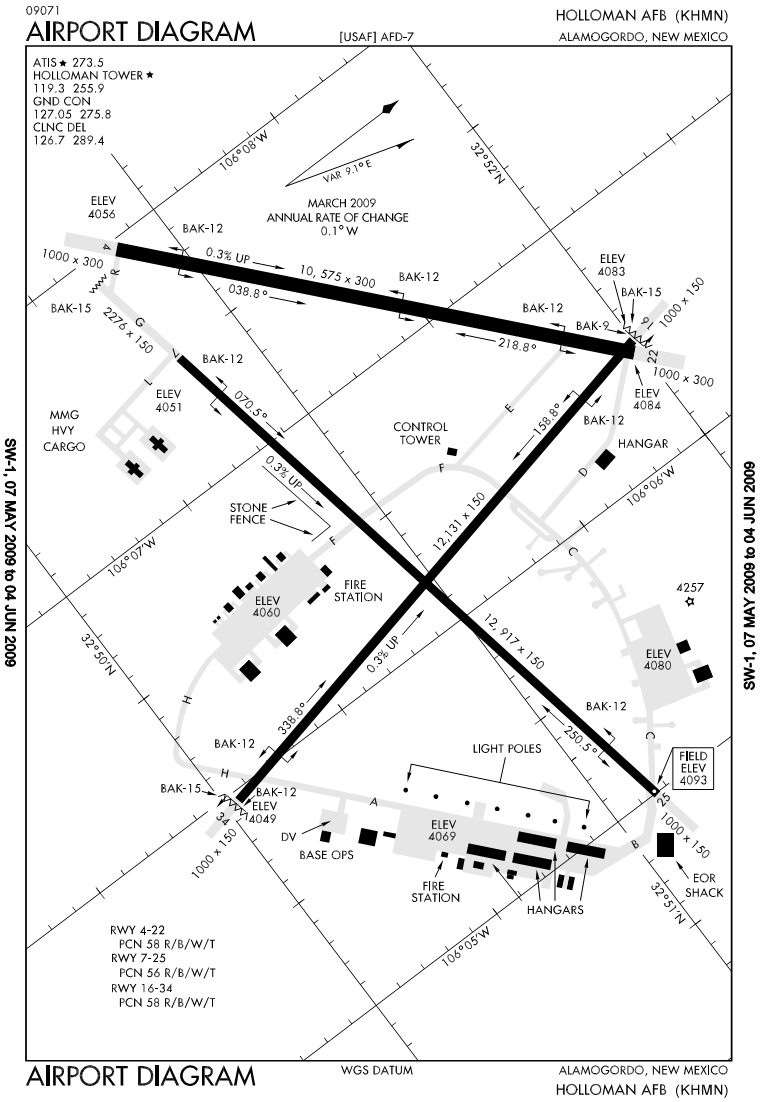 霍洛曼空軍基地機場航圖