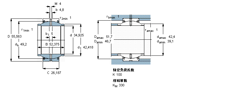 SKF GEZM106ES-2RS軸承