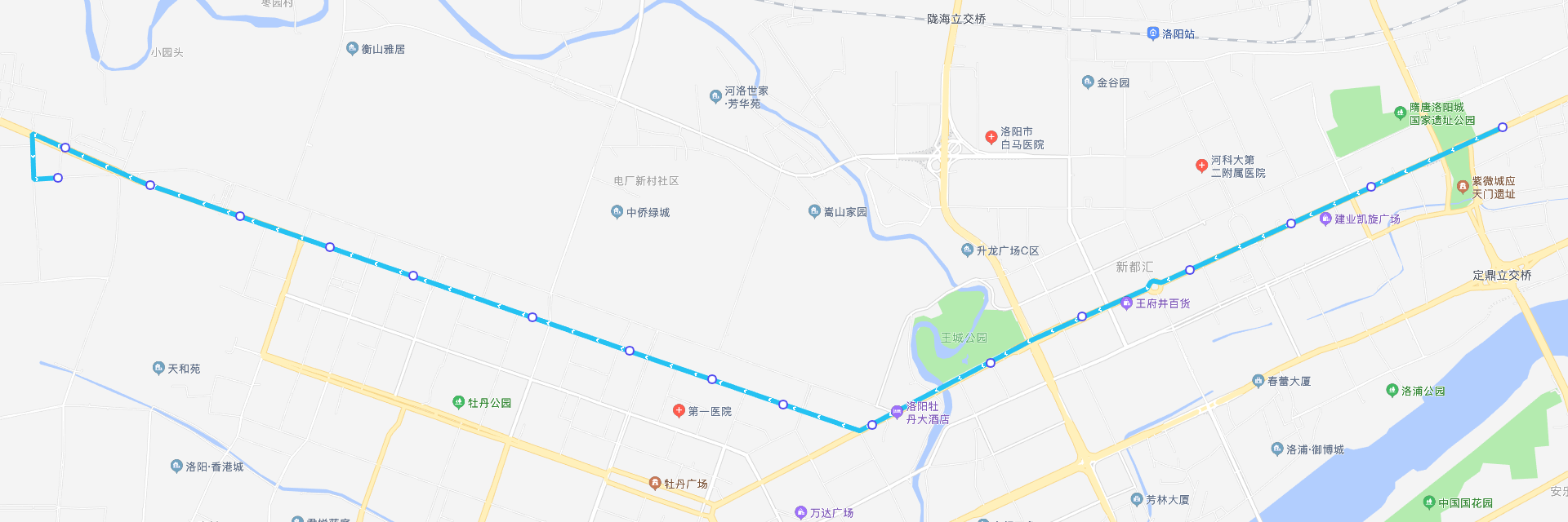 洛陽公交101路線路圖