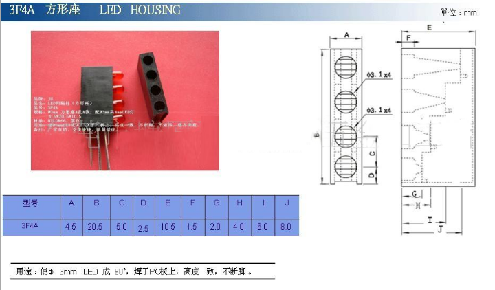 四方孔間隔柱規格圖