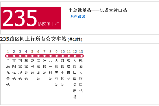 重慶公交235路區間