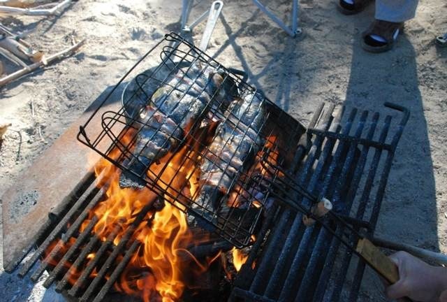 野炊版BBQ 鱒魚