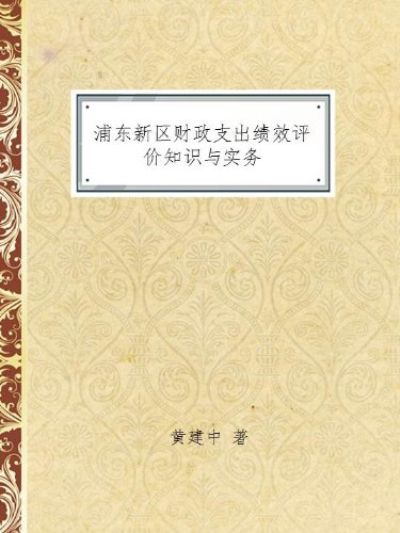 浦東新區財政支出績效評價知識與實務