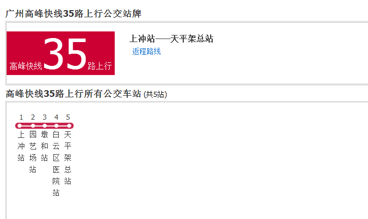 廣州公交高峰快線35路