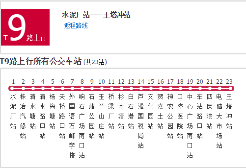 株洲公交T9路