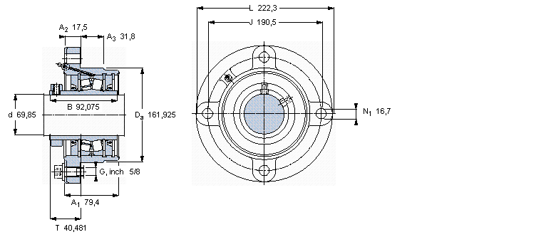 SKF FYRP2.3/4H-3軸承