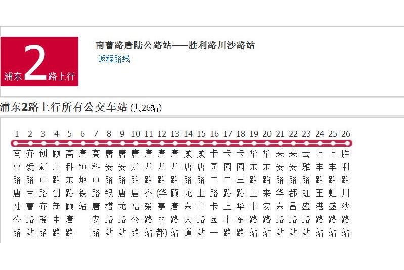 上海公交浦東2路