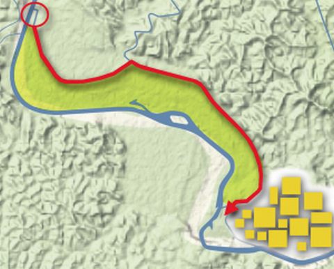 三塊石大壩涪江蔬菜基地運河潼南縣城