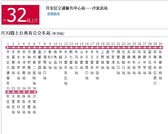 北京公交興32路