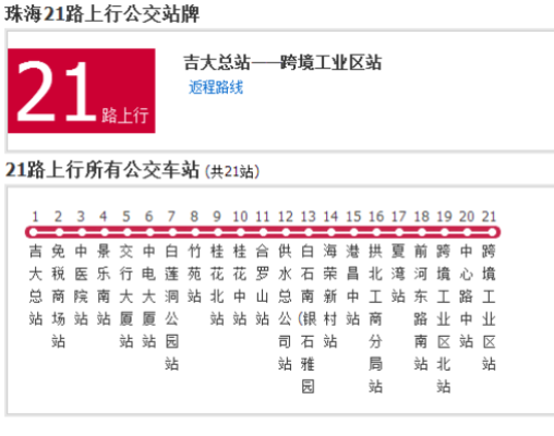 珠海公交21路