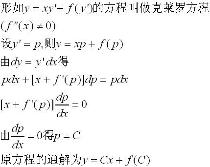 克萊洛方程