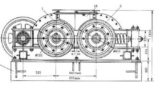 對輥制砂機結構圖