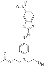 2-[[P-[N-（2-氰乙基）-N-（2-羥乙基）氨基]苯基]偶氮]-6-硝基苯並噻唑醋酸酯