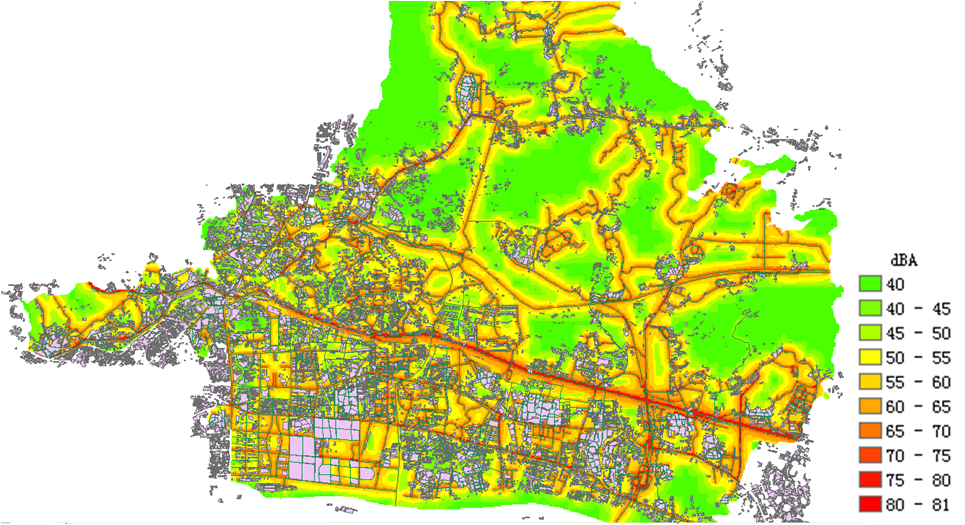 天河區交通噪聲地圖