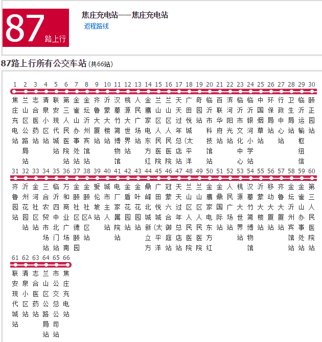 臨沂公交87路