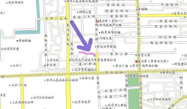 王府井小吃街線路地圖