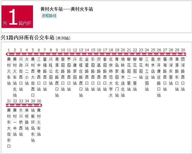 北京公交興1路