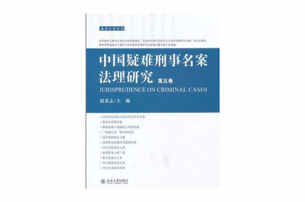 中國疑難刑事名案法理研究（第五卷）