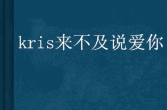 kris來不及說愛你