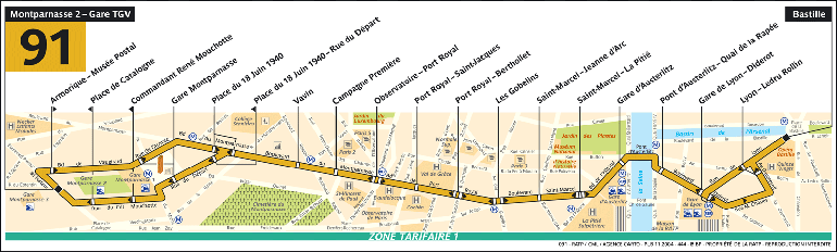 巴黎公交91路