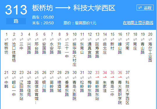 青島公交313路