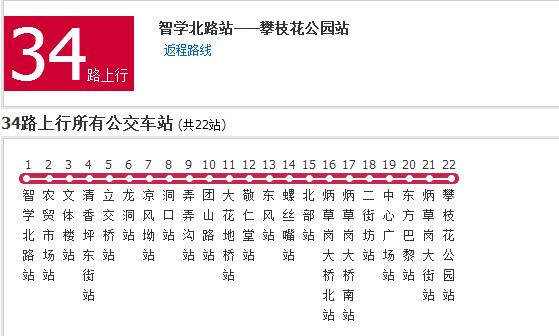 攀枝花公交34路