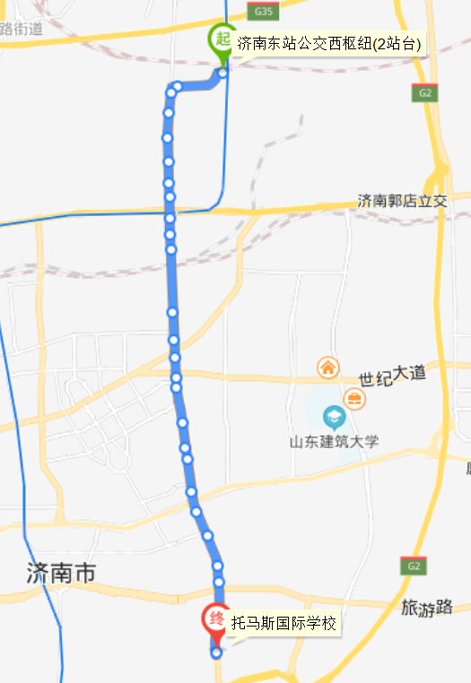 濟南公交K189路路線圖