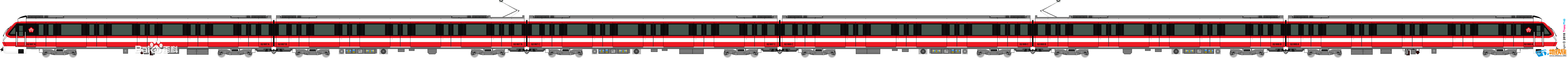 南京捷運二號線列車側面繪圖版