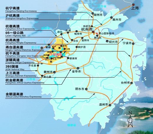 區內主要公路分布圖