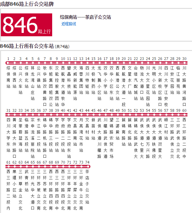 成都公交846路