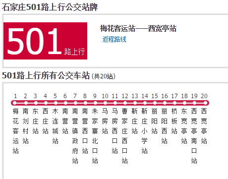 石家莊公交501路