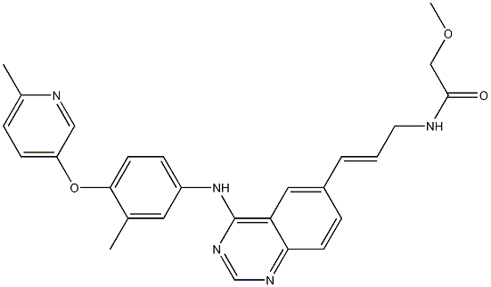 2-甲氧基-N-[(2E)-3-[4-[[3-甲基-4-[（6-甲基-3-吡啶基）氧基]苯基]氨基]-6-喹唑啉基]-2-丙烯-1-基]乙醯胺
