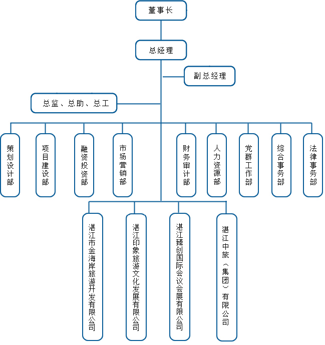 湛江市旅遊投資集團組織架構